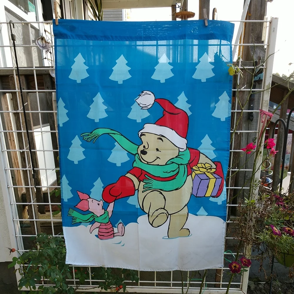 Vintage License Pooh and Piglet House Flag 28